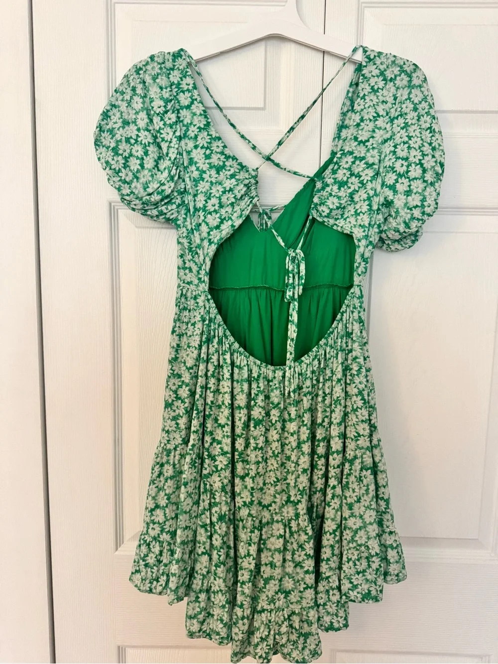 VICI Green Floral Smocked Dress
